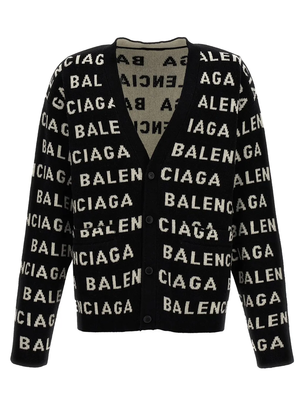 Logo Intarsia-Knit Cardigan