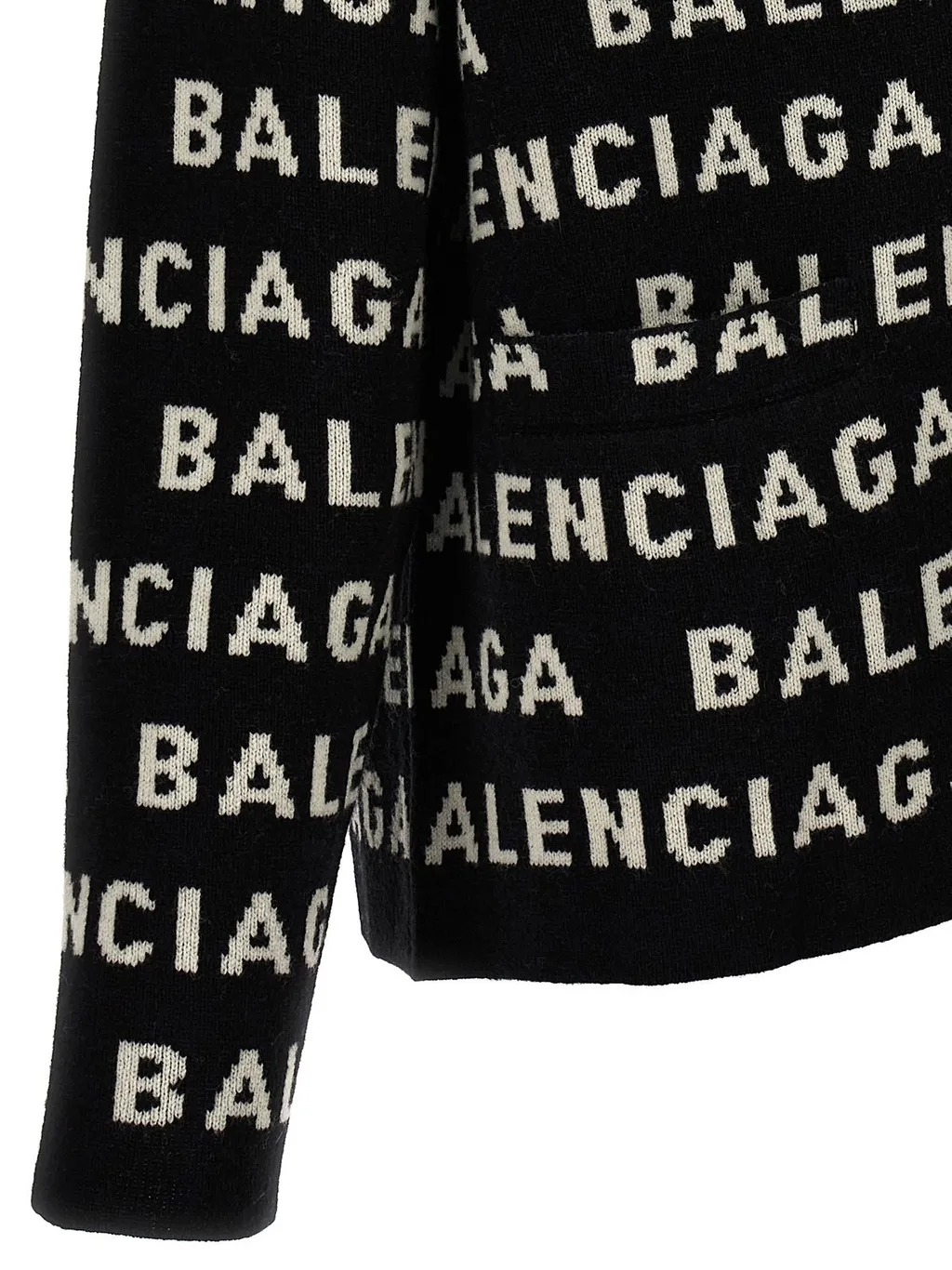 Logo Intarsia-Knit Cardigan