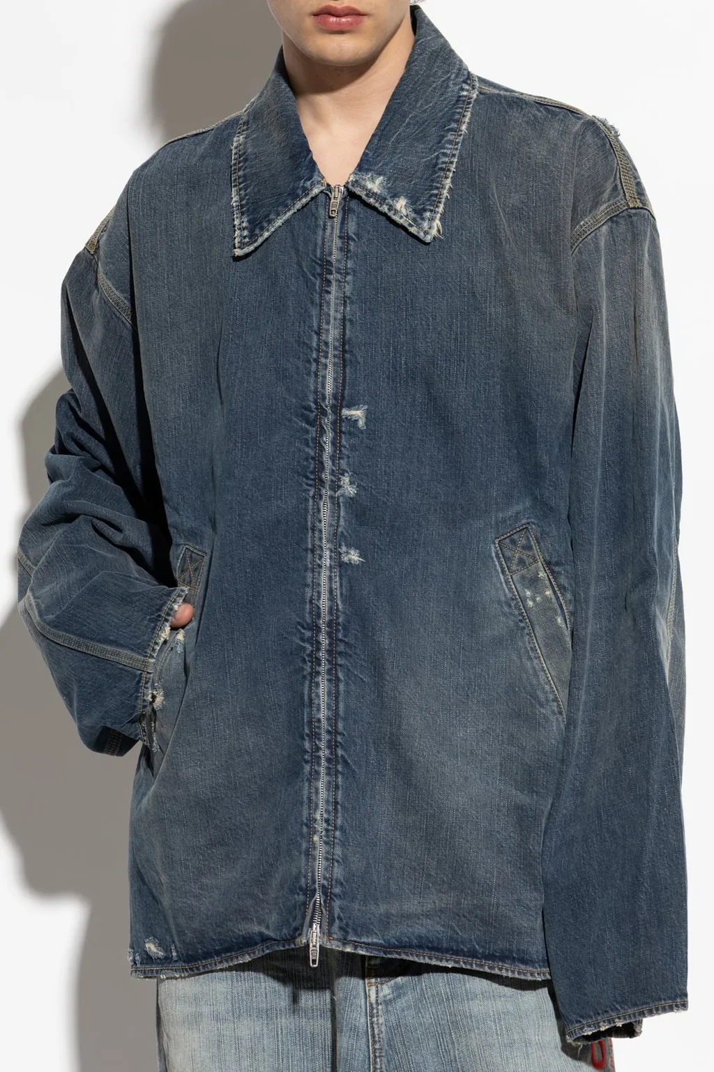 Zip-Up Denim Jacket