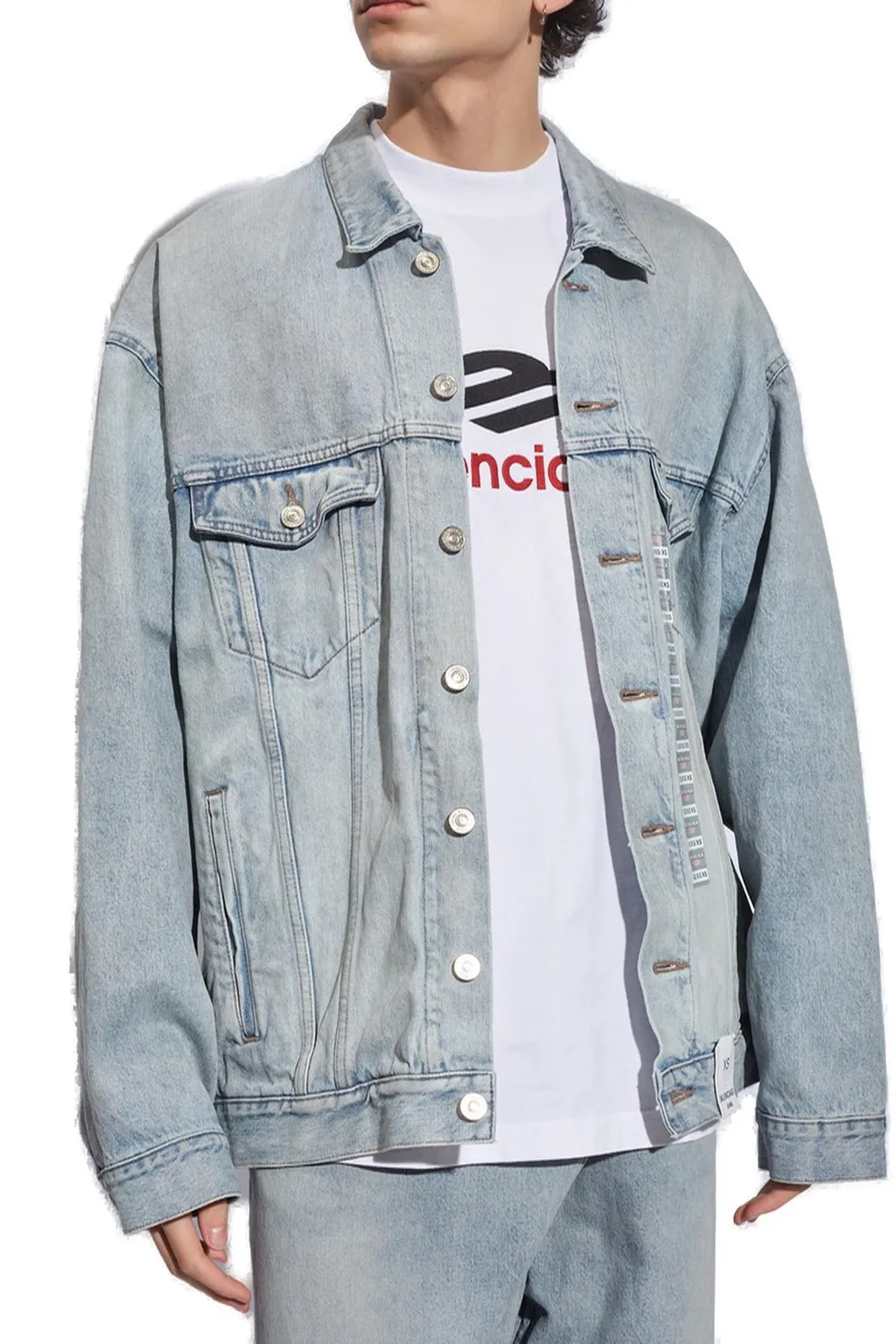 Size Sticker Denim Jacket