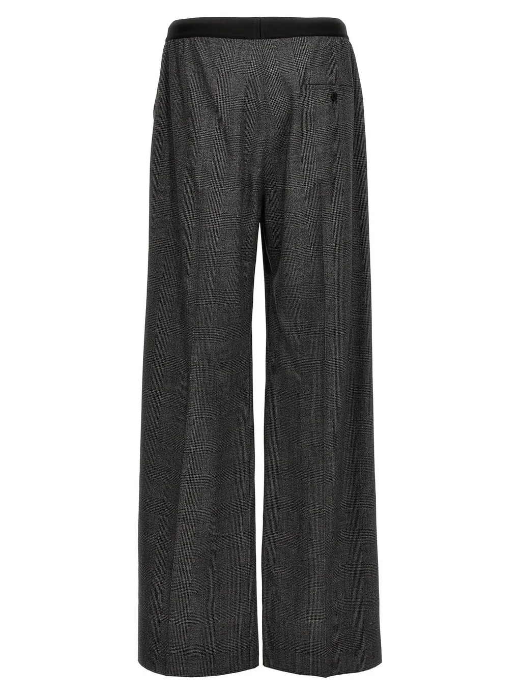 Checked Wide-Leg Pants
