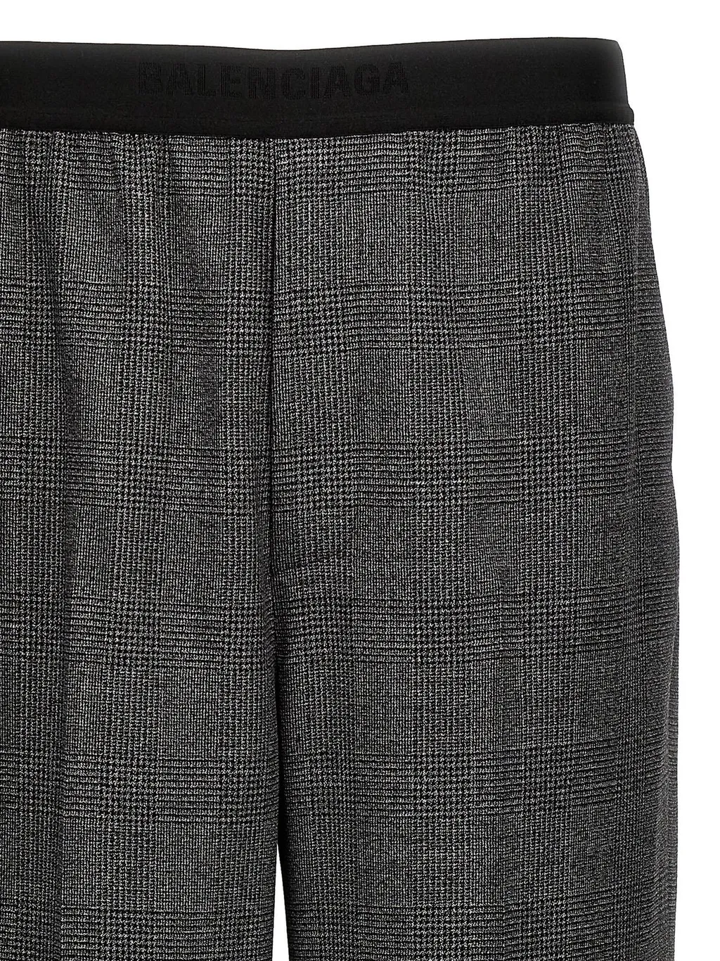 Checked Wide-Leg Pants