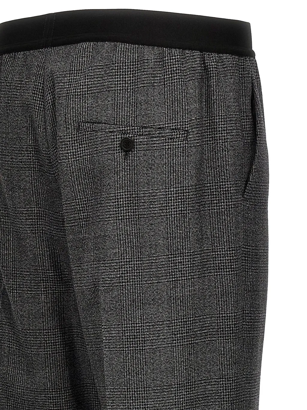 Checked Wide-Leg Pants
