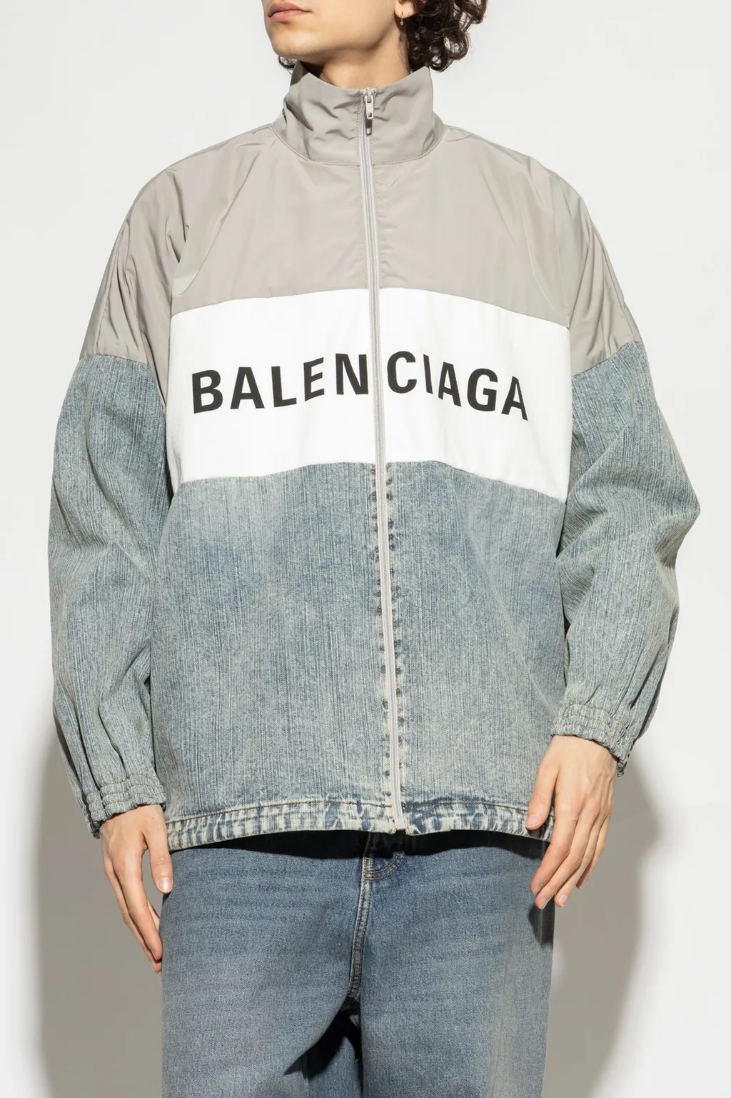 Logo Printed Zipped Jacket
