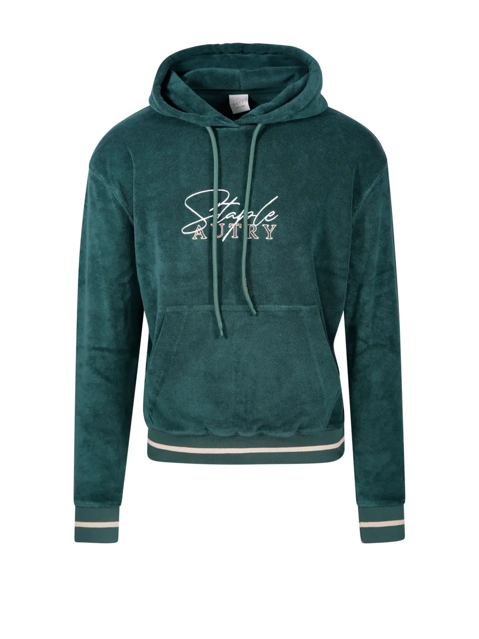 Logo Embroidered Drawstring Hoodie