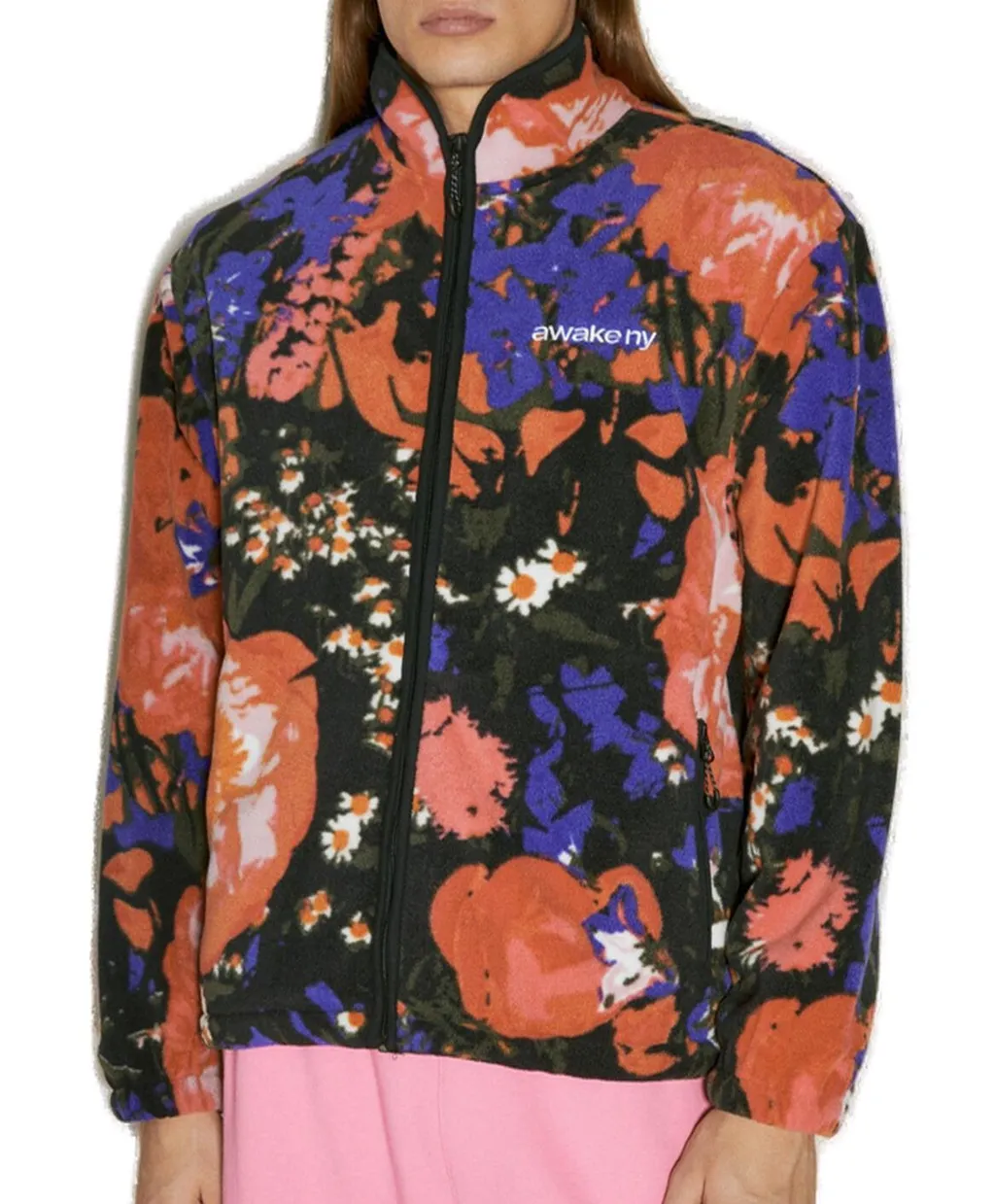 Floral Fleece Zipped Jacket