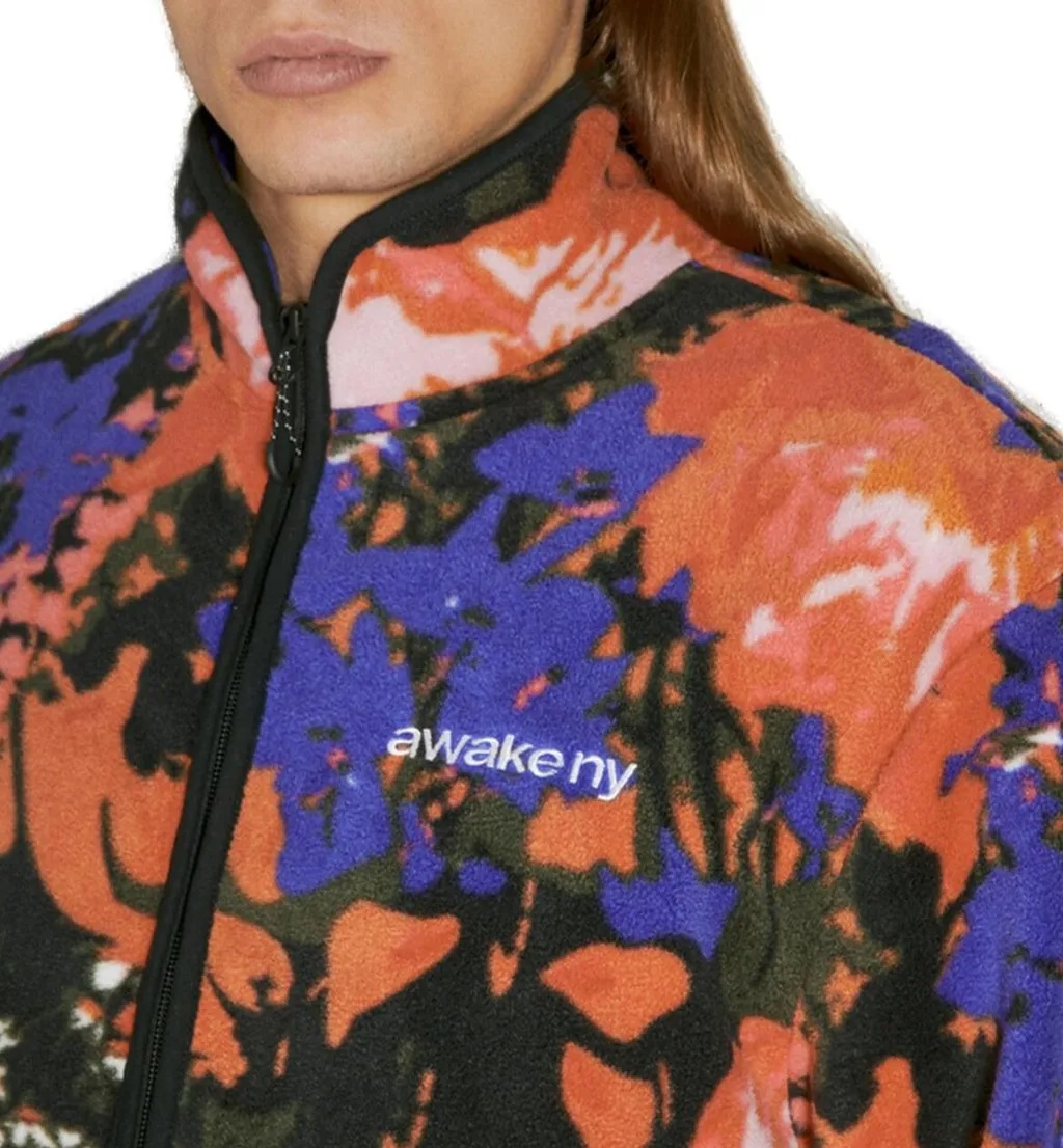 Floral Fleece Zipped Jacket