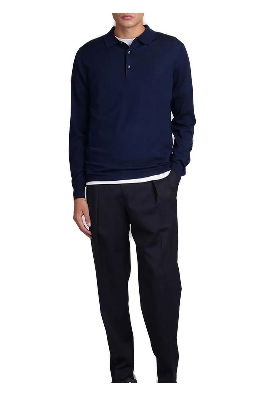 Fine Knit Polo Shirt