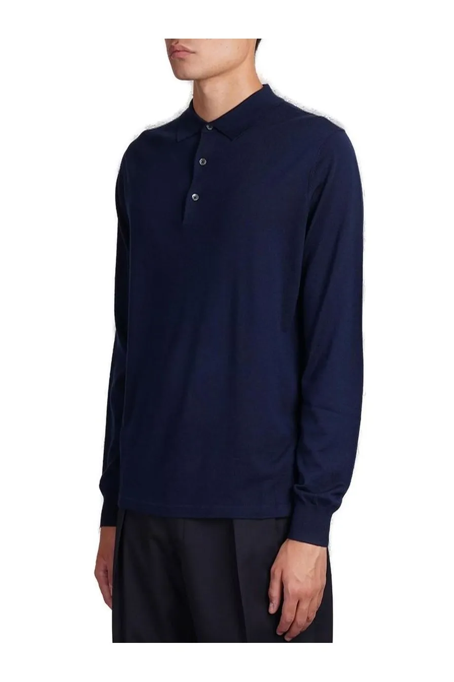 Fine Knit Polo Shirt