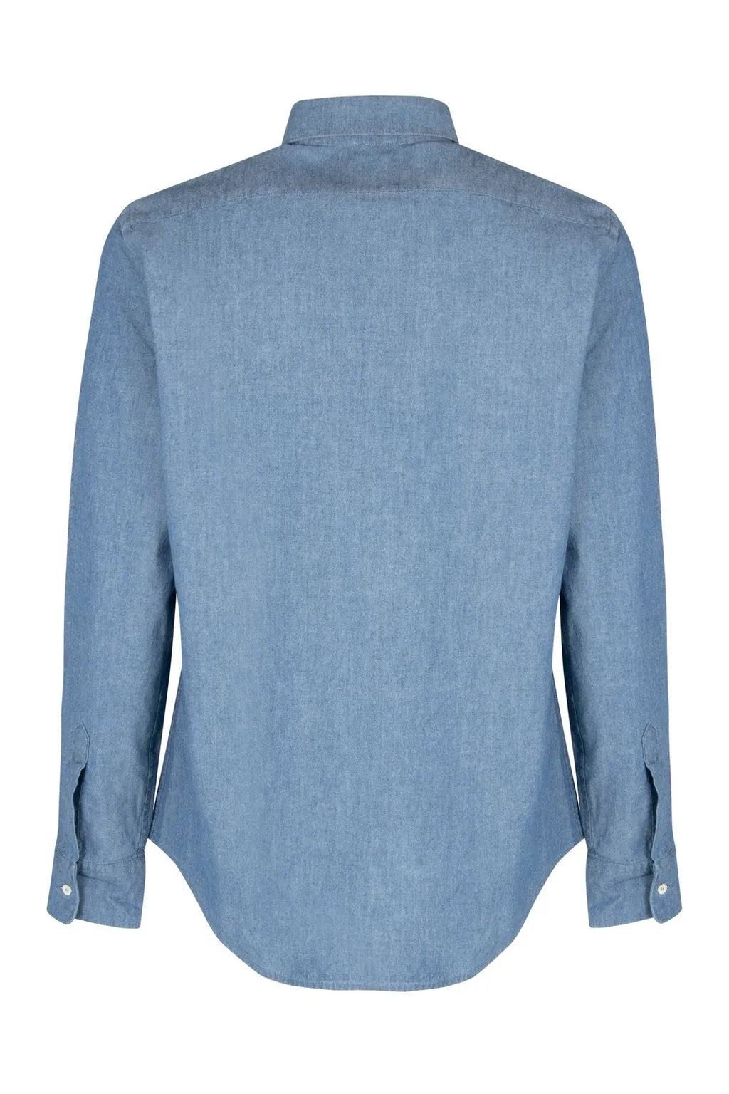 Buttoned Long-Sleeved Denim Shirt