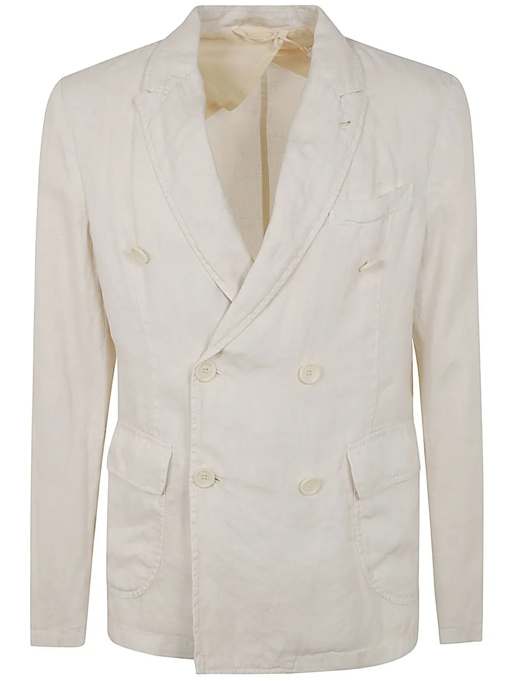 Double-Breasted Twill Blazer