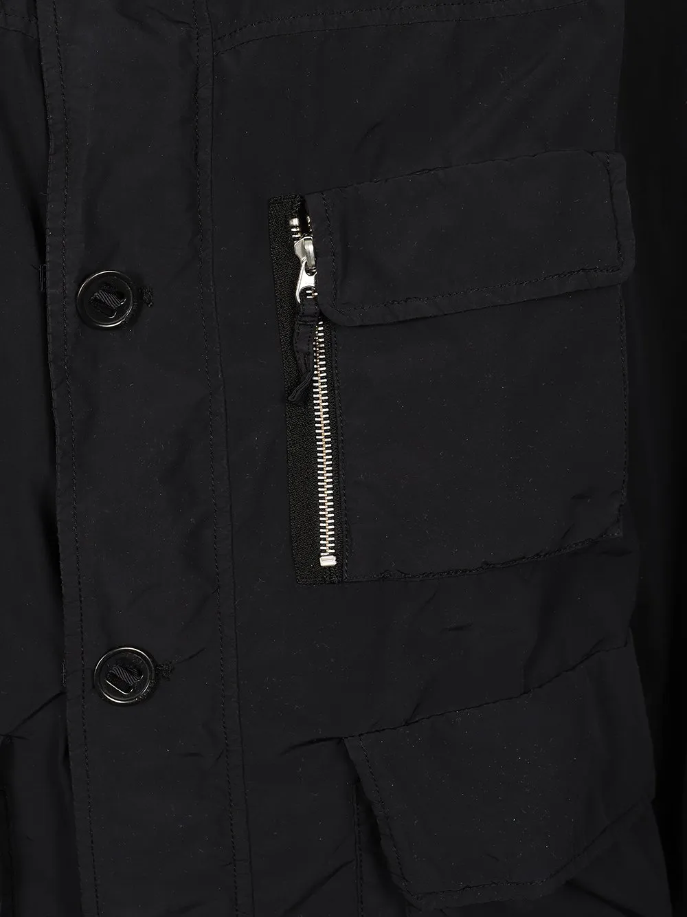 Long-Sleeved Button-Up Coat