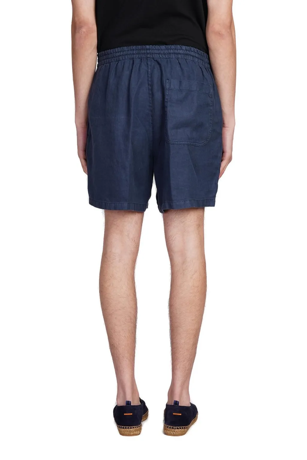 Elasticated-Waist Thigh-Length Shorts