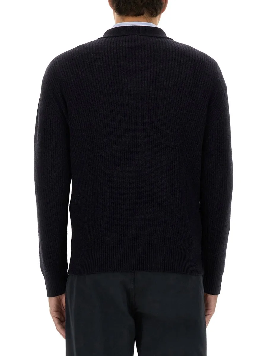 Wool Knit Half-Zip Sweater