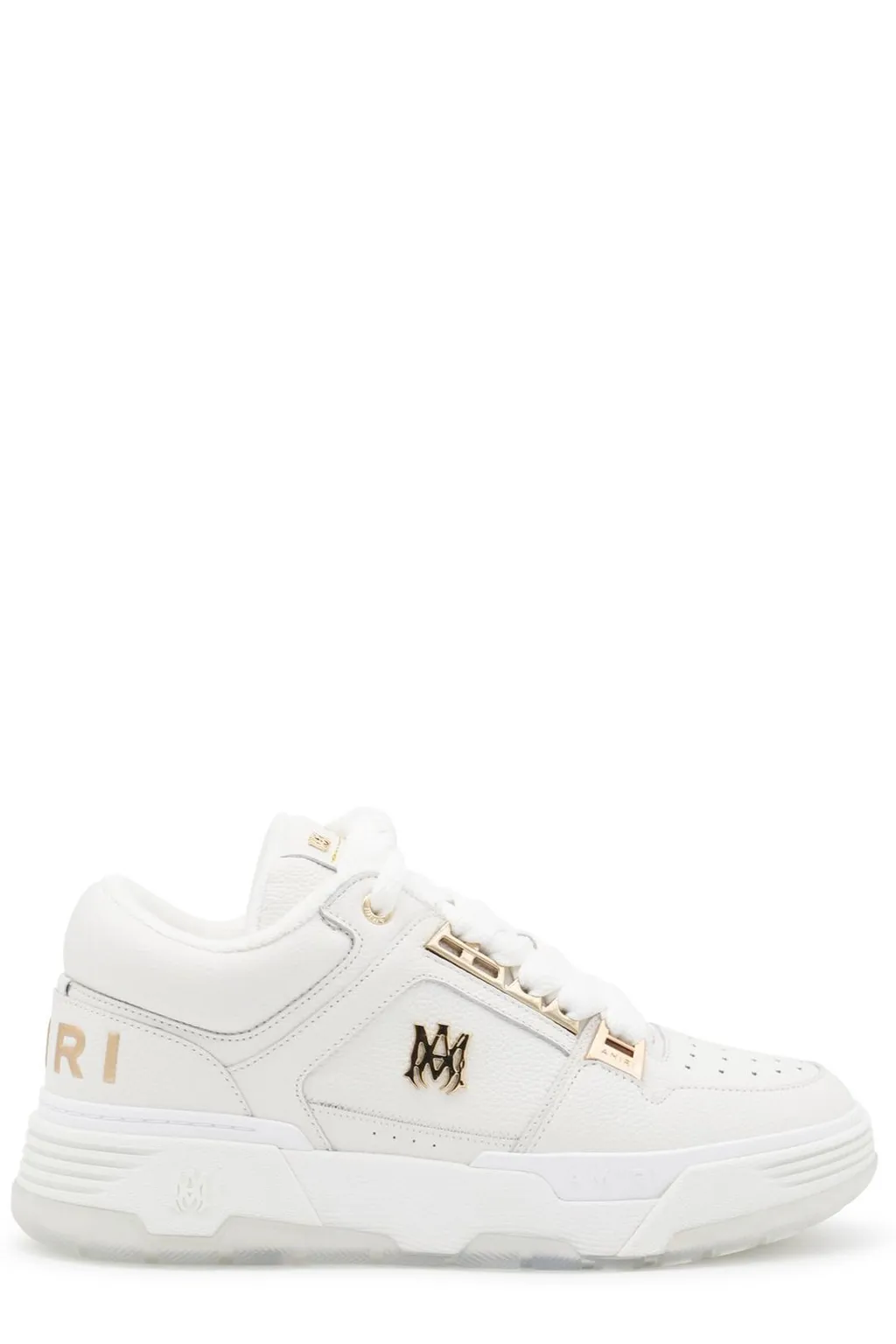 Metallic Ma1 Round-Toe Lace-Up Sneakers