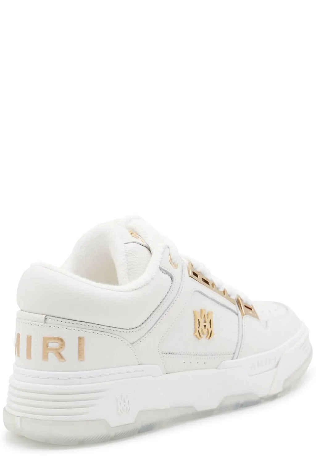 Metallic Ma1 Round-Toe Lace-Up Sneakers