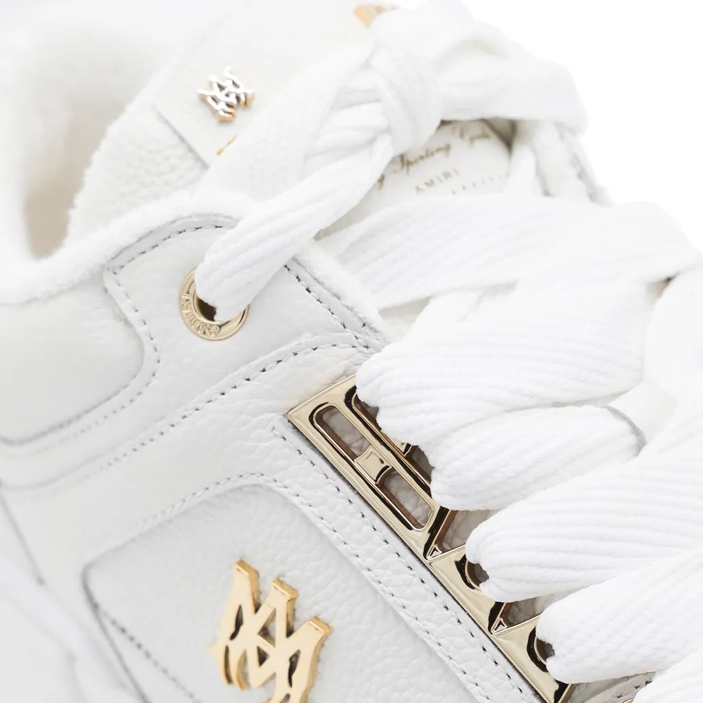 Metallic Ma1 Round-Toe Lace-Up Sneakers