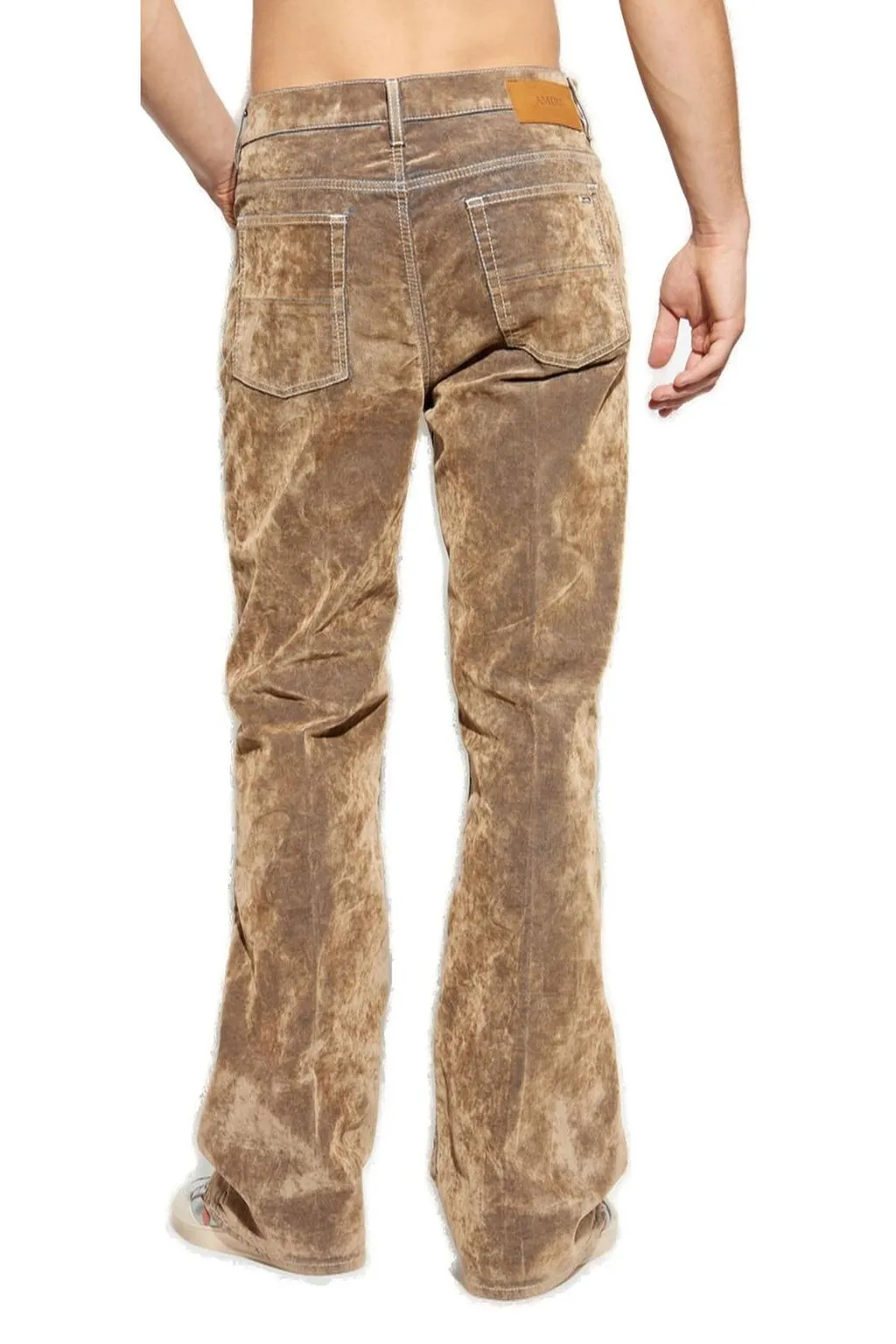 Logo Embroidered Velvet Jeans