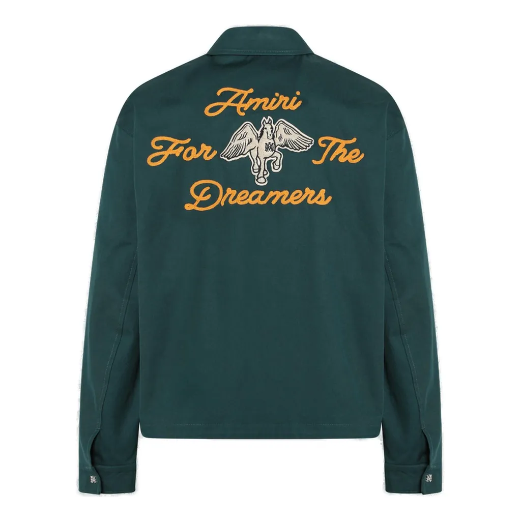 Logo Embroidered Zipped Jacket
