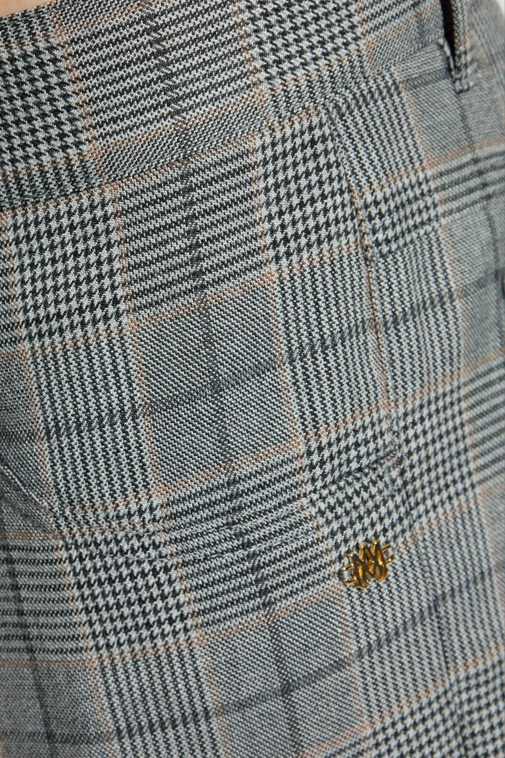 Checkedd Flared Trousers
