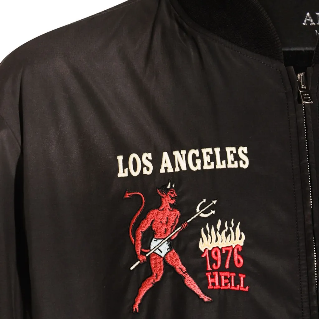 Zip-Up Embellished Bomber Jacket
