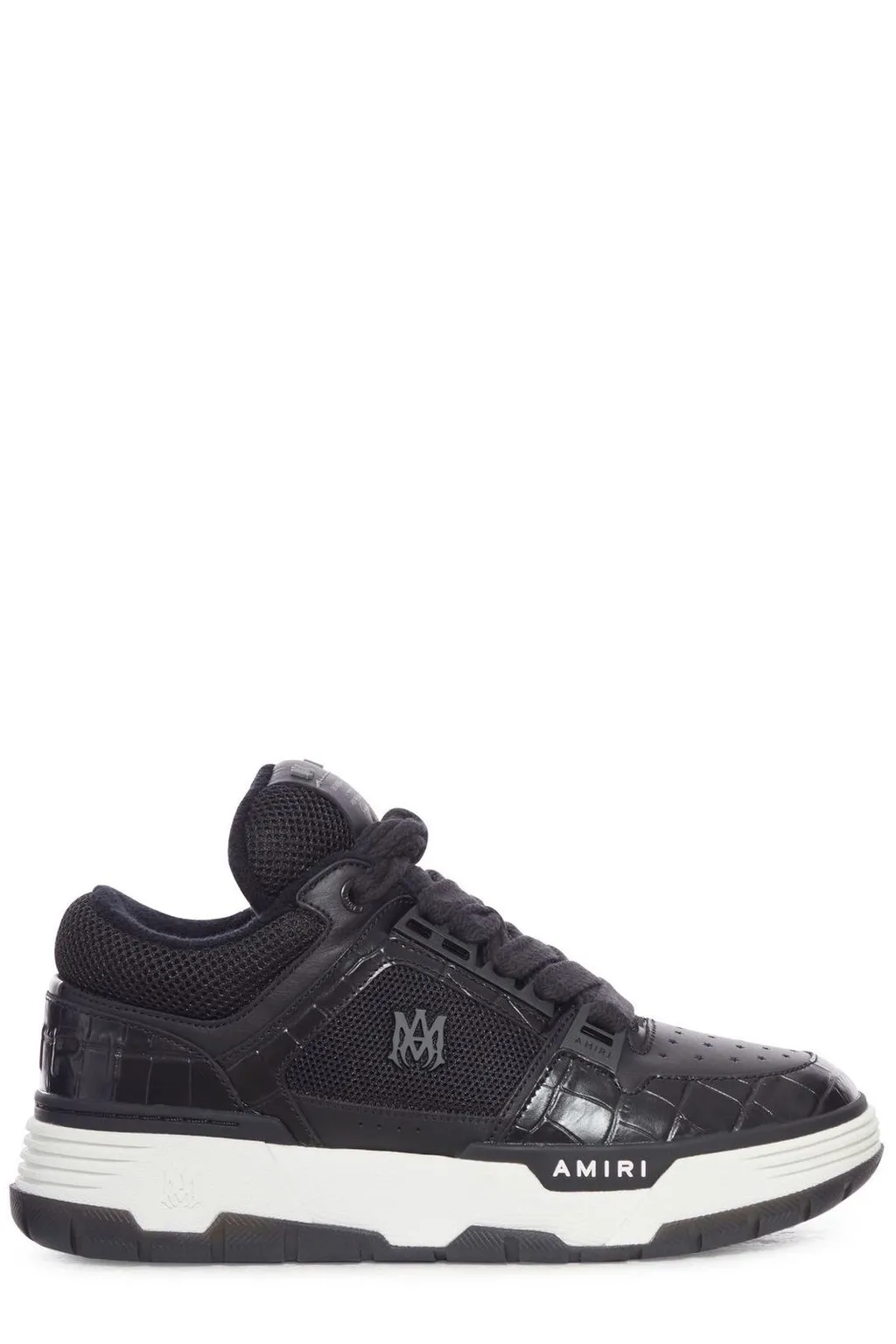 Embossed Lace-Up Sneakers
