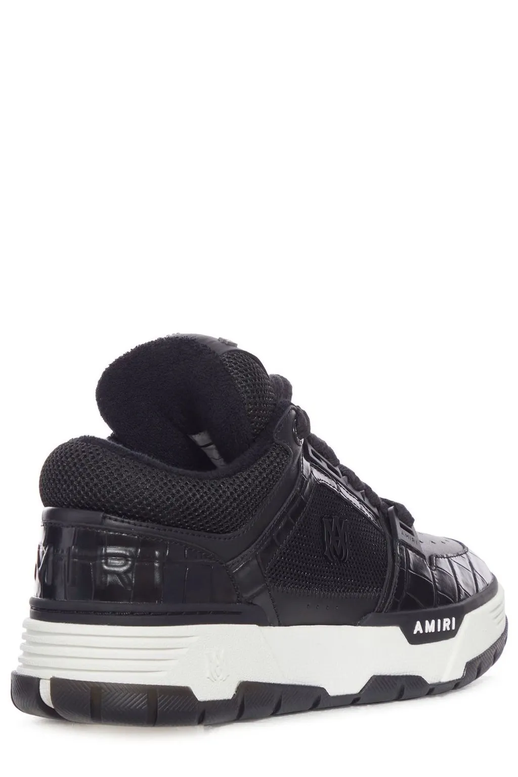 Embossed Lace-Up Sneakers