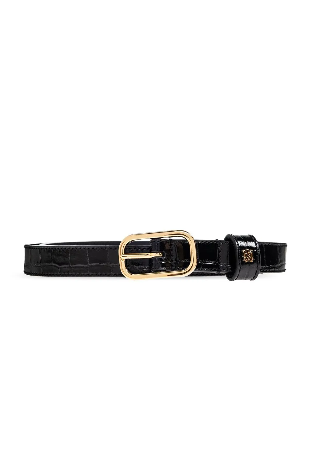 Ma Logo Plaque Buckled Belt