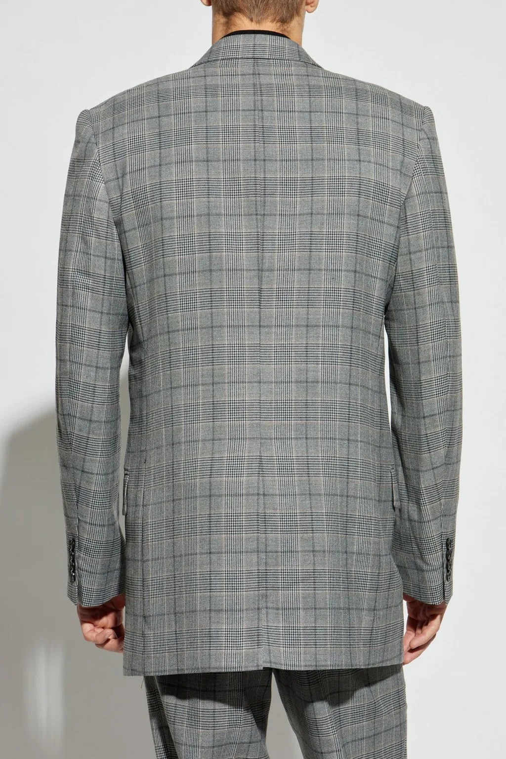 Checked Double Breasted Blazer