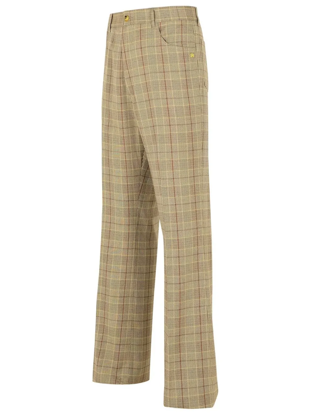 Checked Flared Trousers