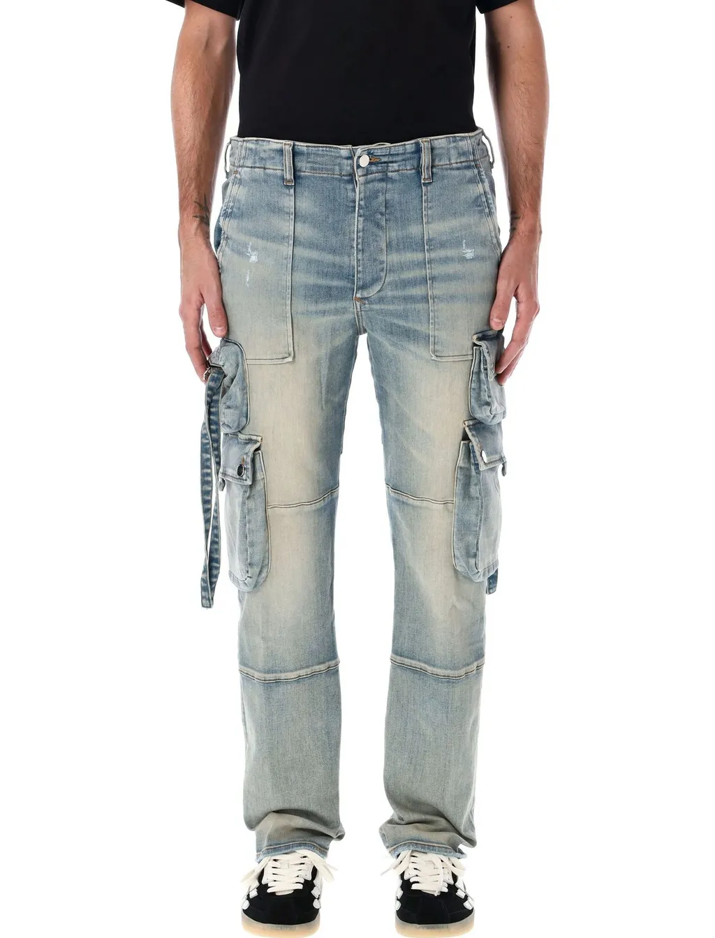 Straight Leg Cargo Jeans
