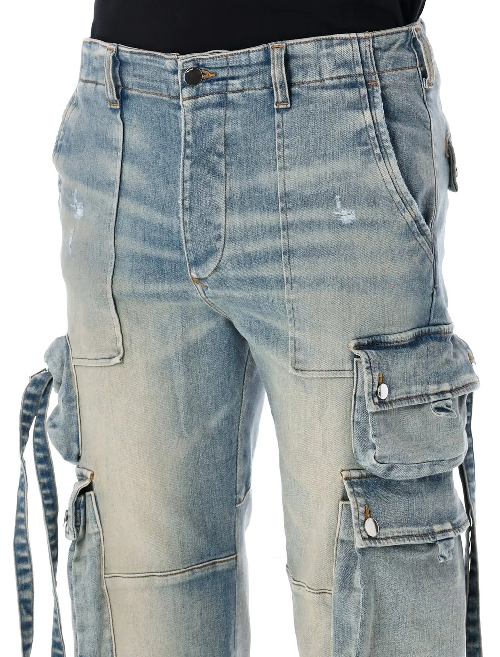 Straight Leg Cargo Jeans