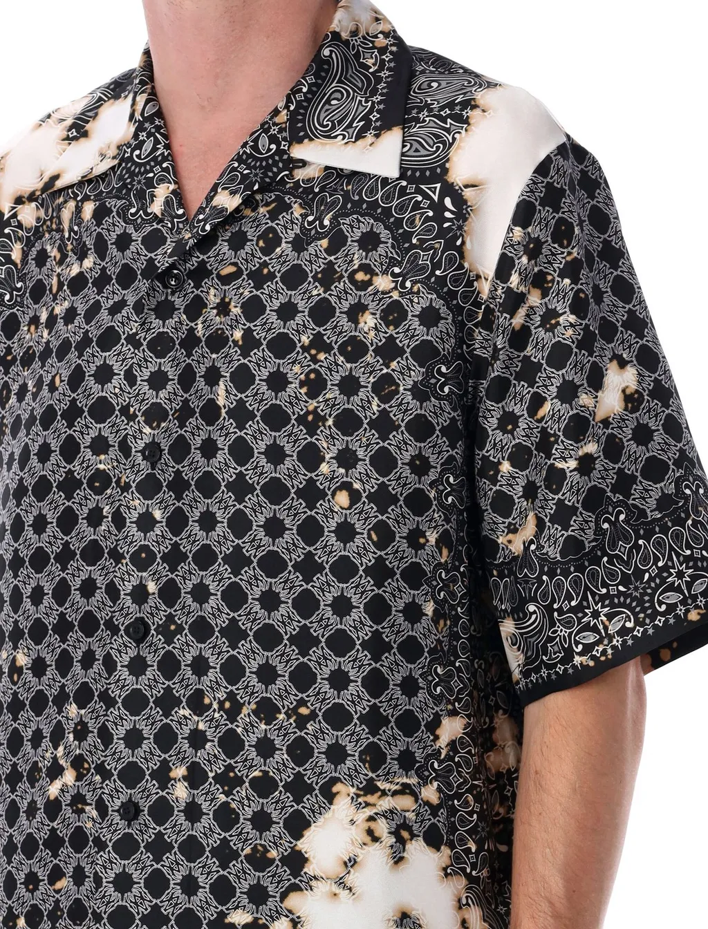 Satin Bandana-Printed Shirt
