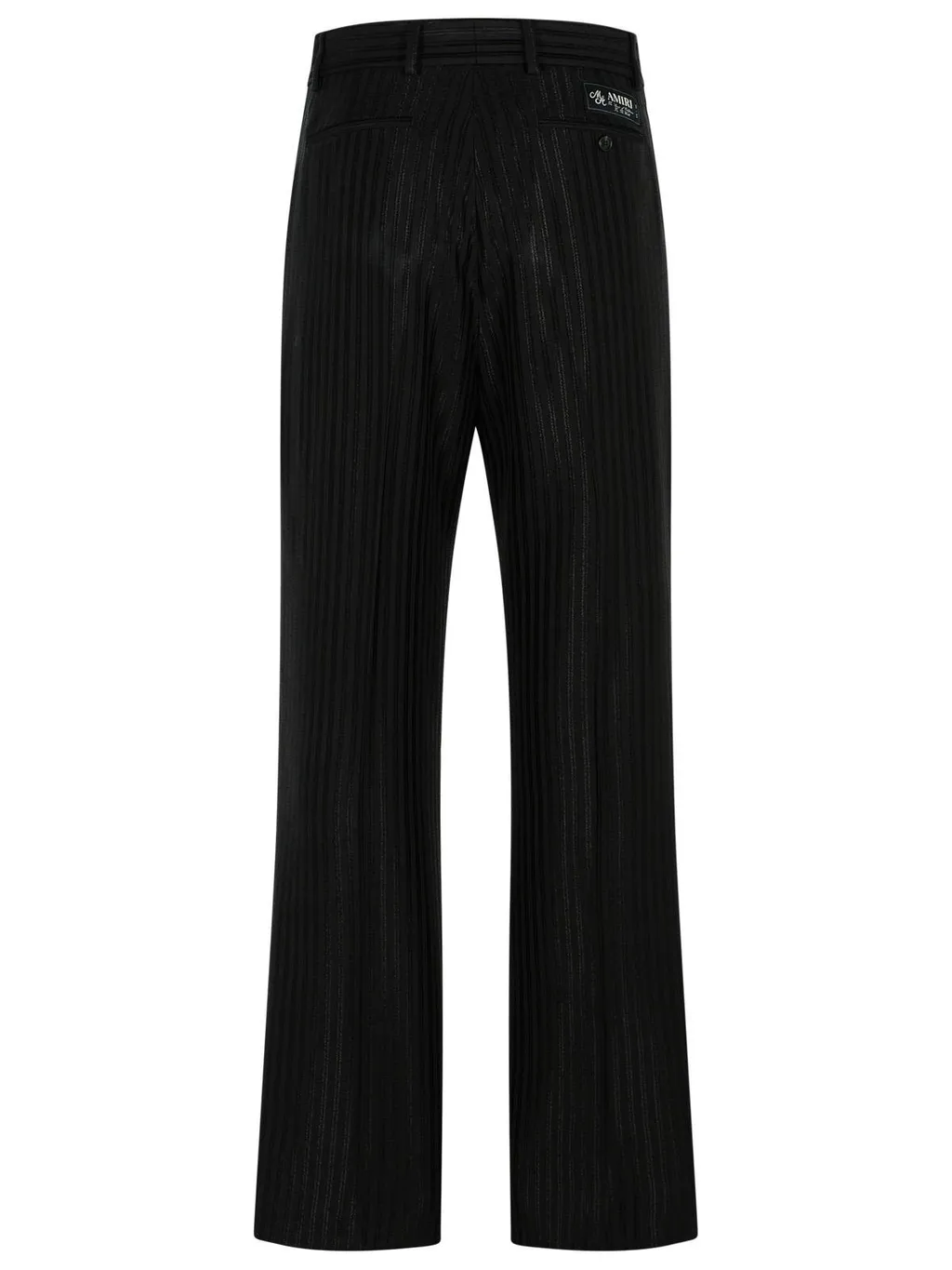 Striped Creased Flared Trousers