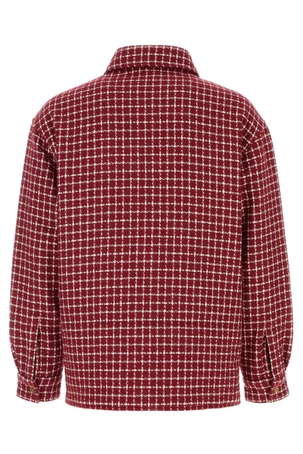 Boucle Padded Button-Up Overshirt