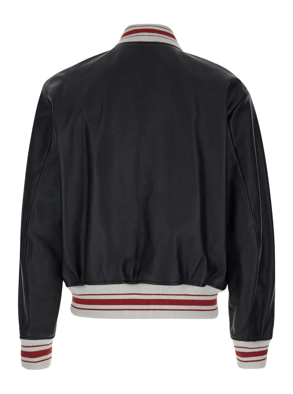 Logo-Appliqué Button-Up Bomber Jacket