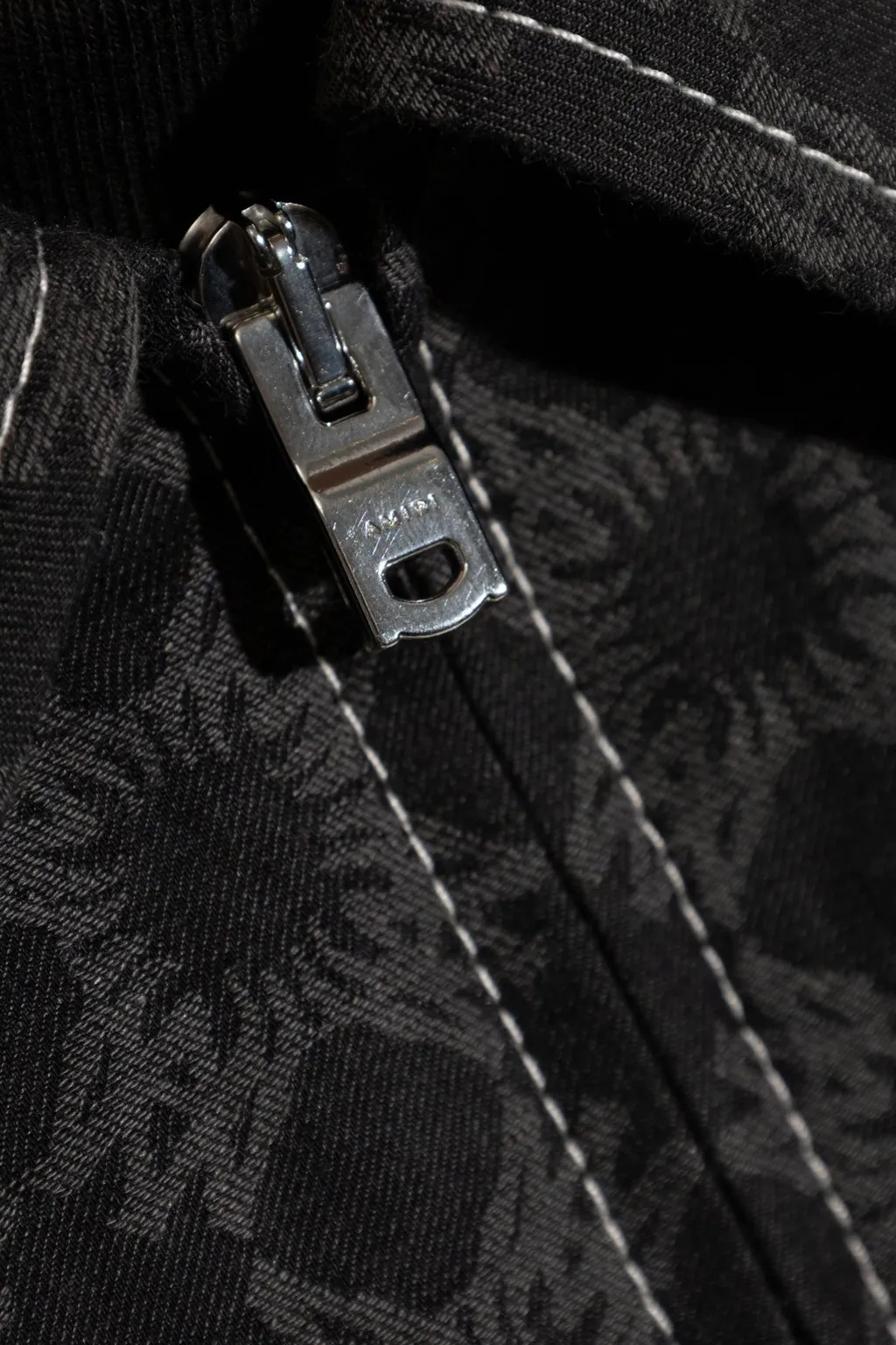 Jacquard Zipped Denim Jacket