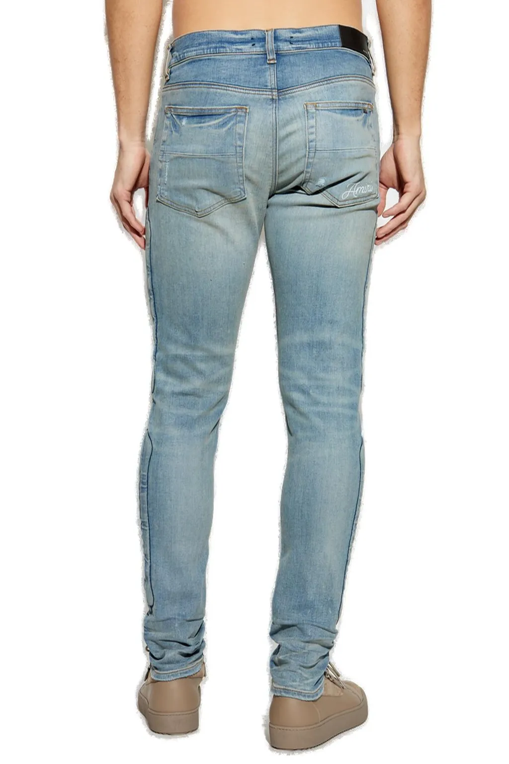 Bone Detailed Skinny Jeans