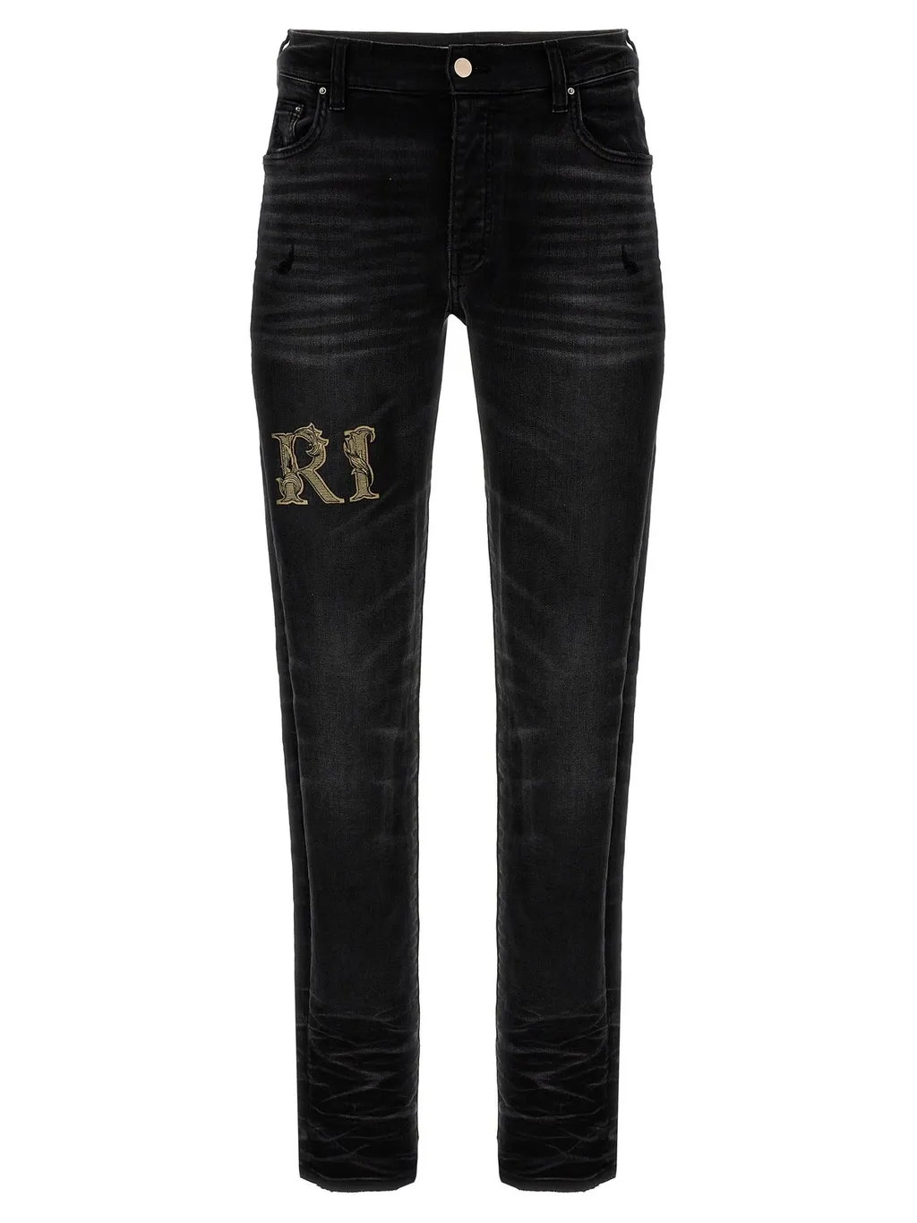 Logo Embroidered Skinny Jeans