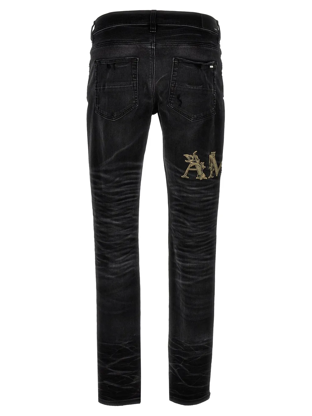 Logo Embroidered Skinny Jeans