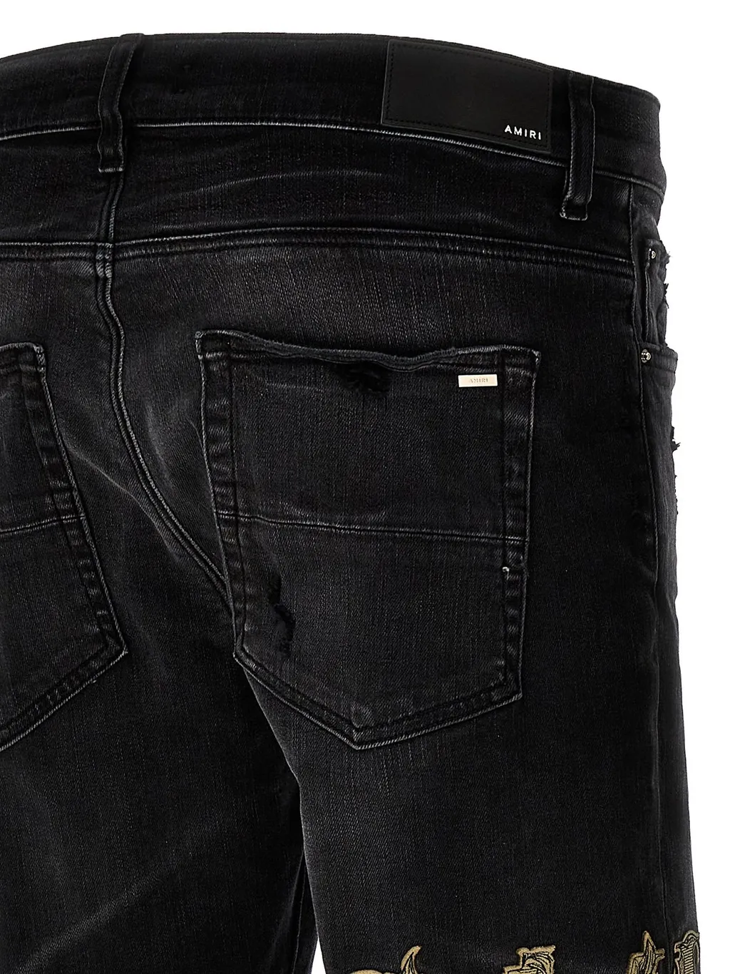 Logo Embroidered Skinny Jeans