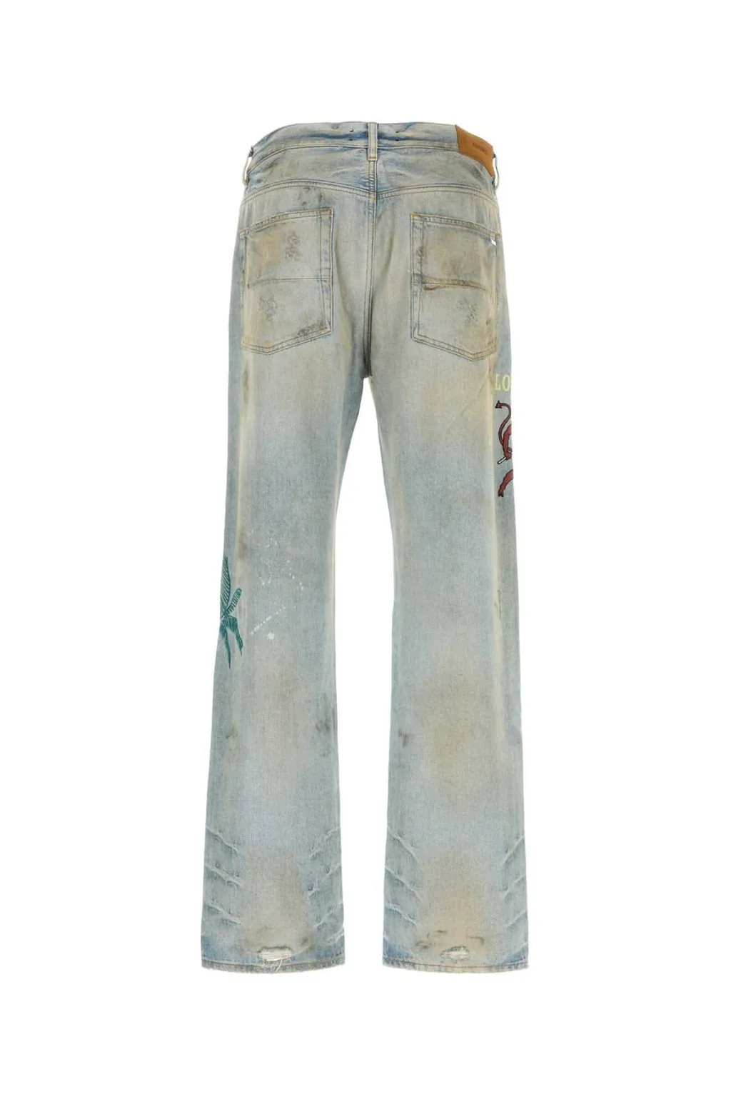 Embroidered Distressed Sinners Jeans