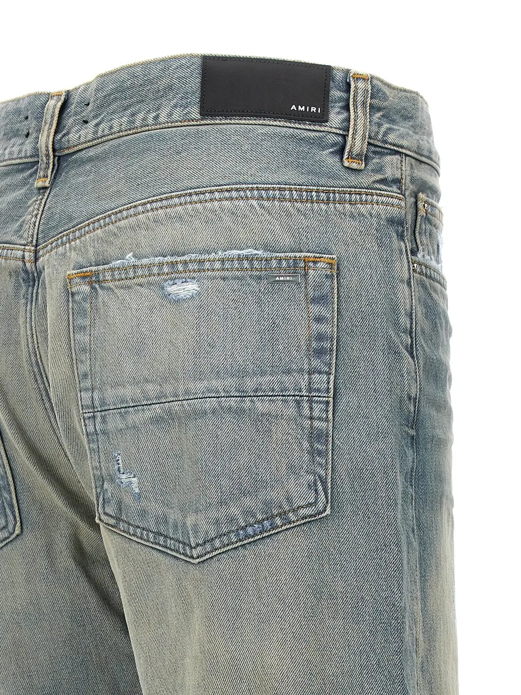 Shotgun Distressed Straight Jeans