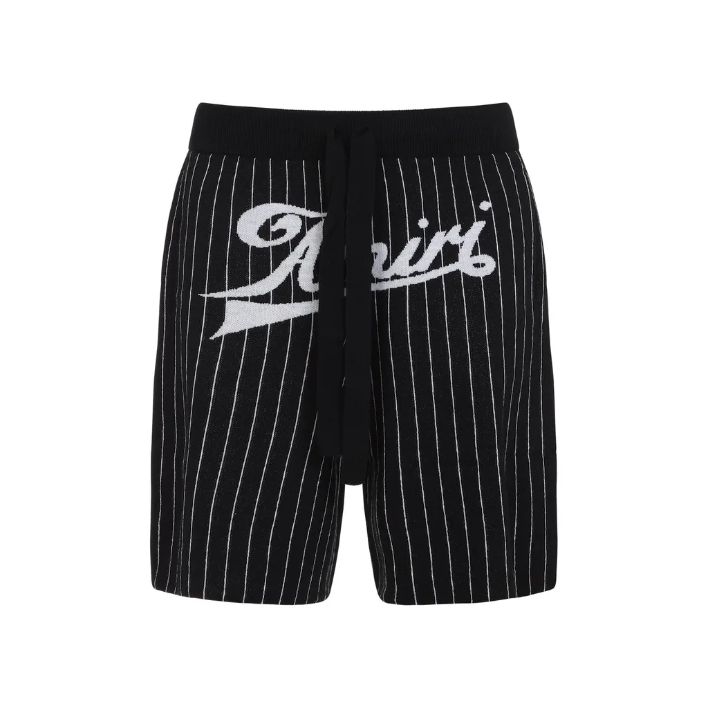 Pinstriped Straight Leg Shorts