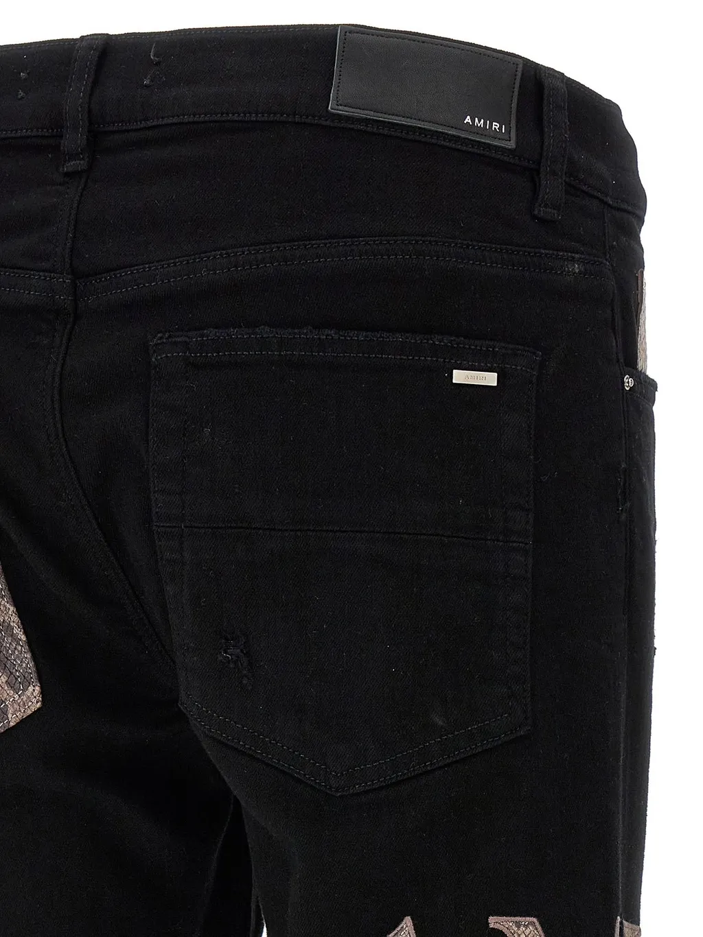 Snake Logo Printed Skinny Jeans