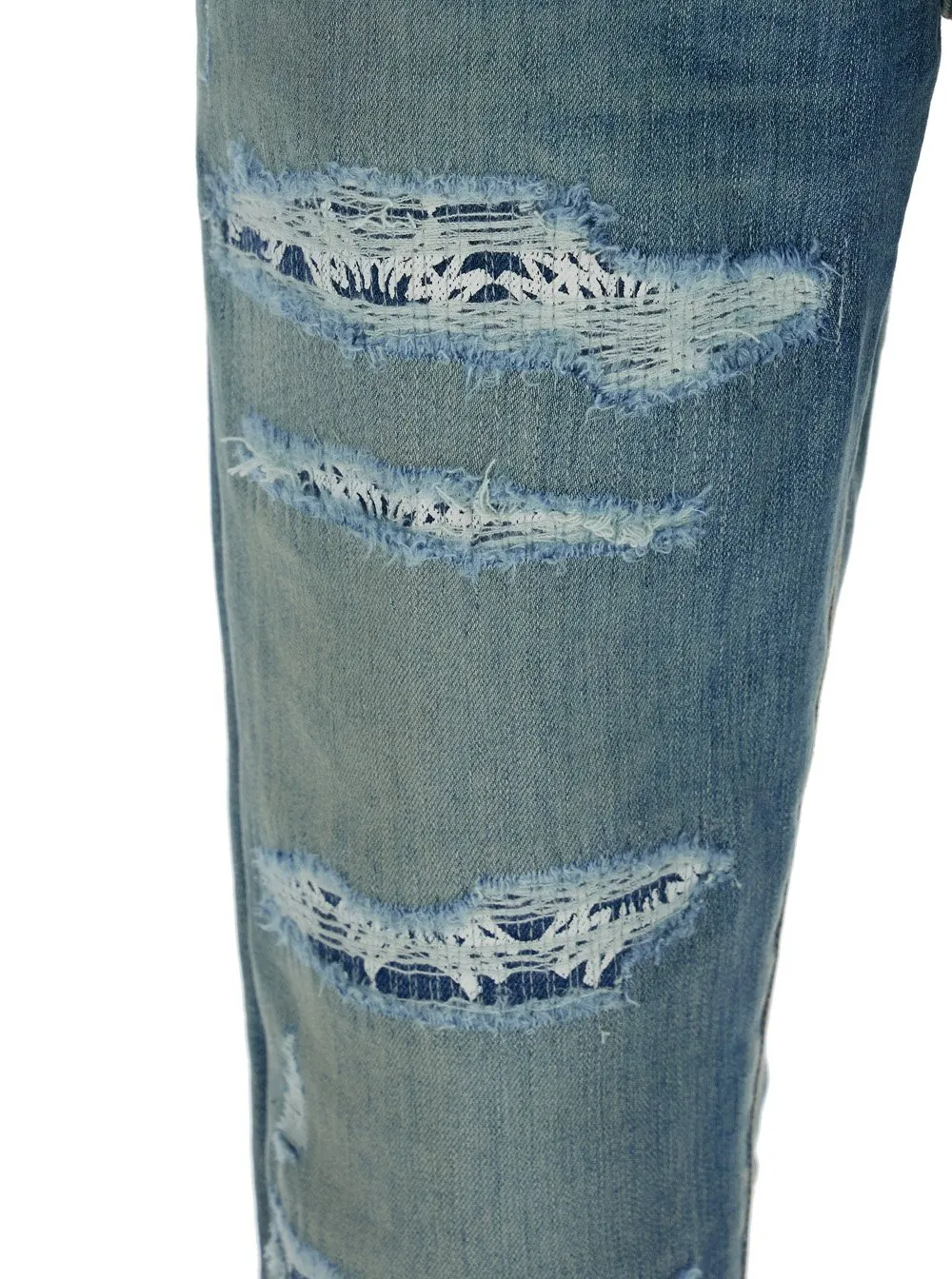Vintage Effect Distressed Jeans