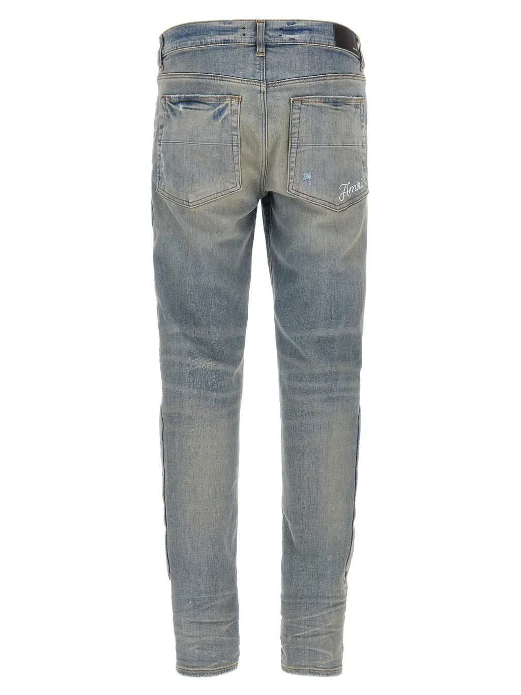 3D Bone Detailed Distressed Skinny Jeans
