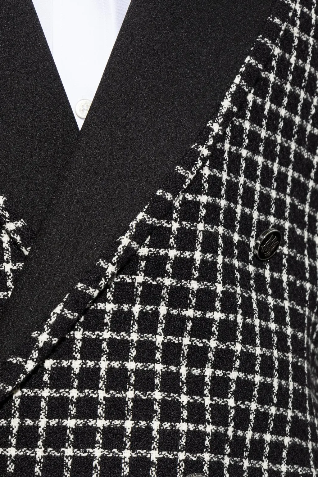 Double-Breasted Checked Jacket