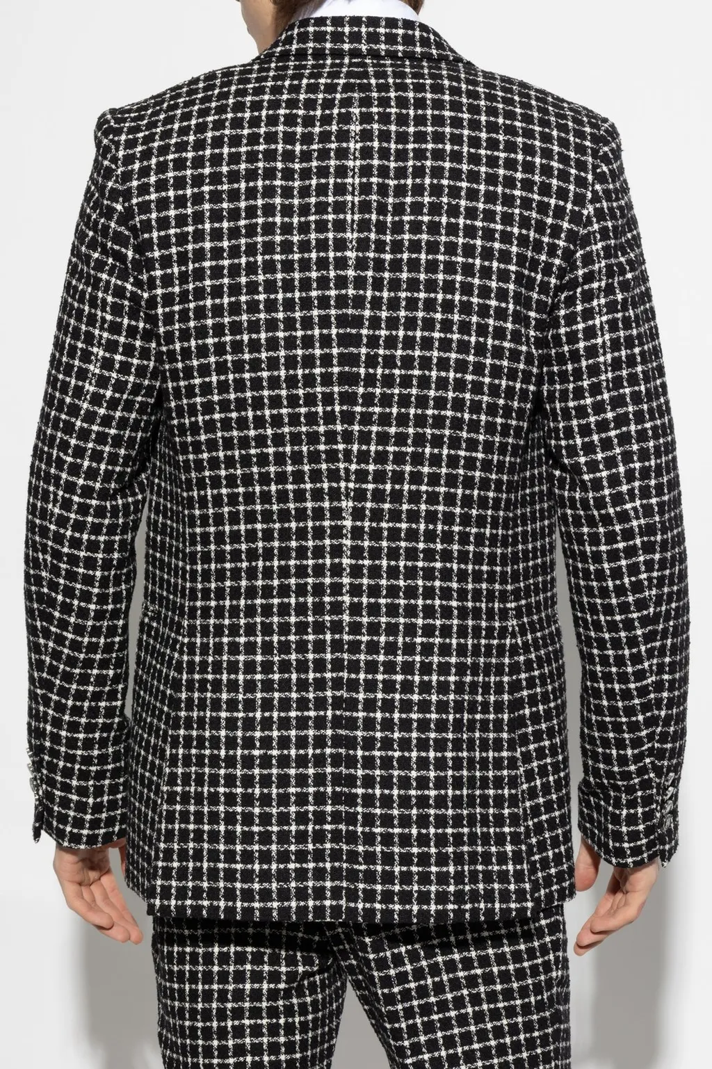 Double-Breasted Checked Jacket