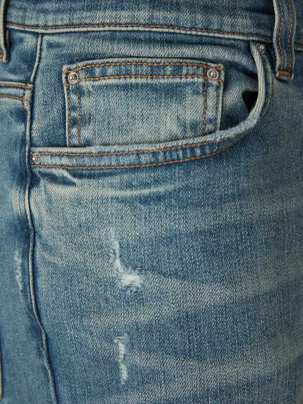Distressed Slim-Fit Jeans